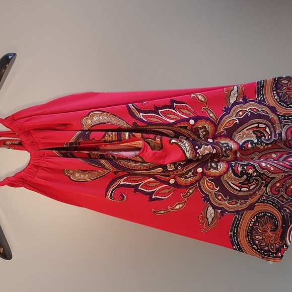 le chateau Tops - Le Chateau Jewel Toned Multi Colours medium  halter top ,